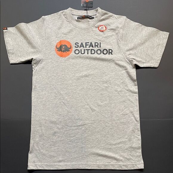 Safari Outdoor Men’s Gray Graphic T-Shirt Sz S - Picture 1 of 5